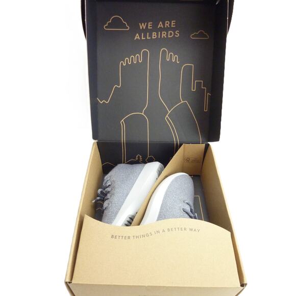 Allbirds Womens Wool Runner Up Mizzle Size 8 Medium Grey - Picture 6 of 7